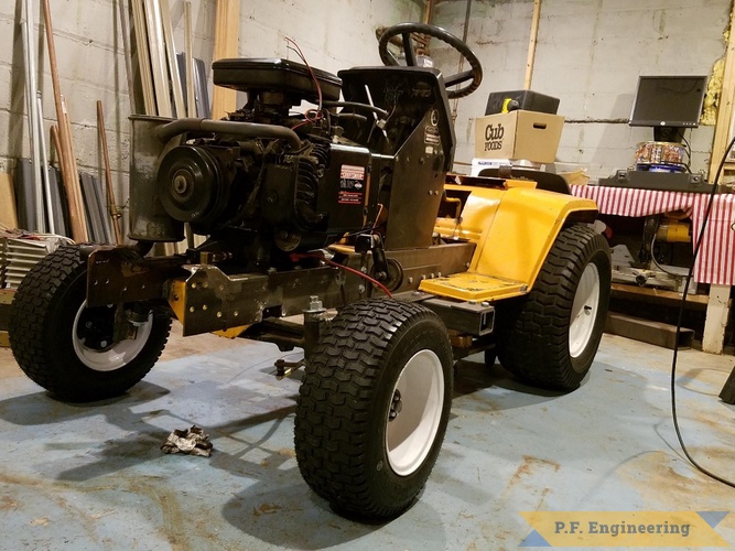Kyle H., Minneapolis, MN cub cadet 1430 loader | Cub Cadet 1430 loader build with new frame and engine installed by Kyle H., Minneapolis, MN