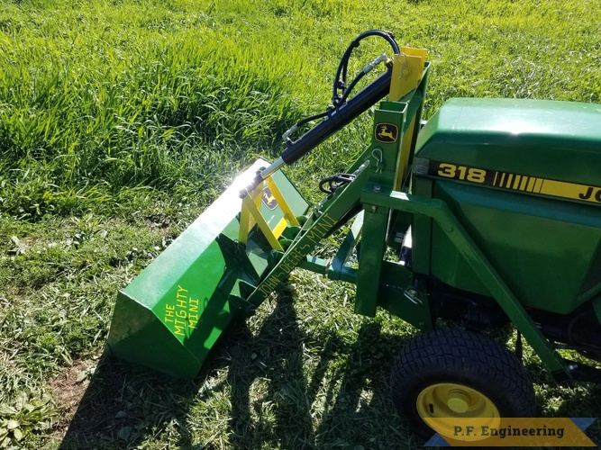 Gene H. from Palm, PA - Pin-on Mini Payloader | Built by Gene H. from Palm, PA for his John Deere 318 - left side view 2