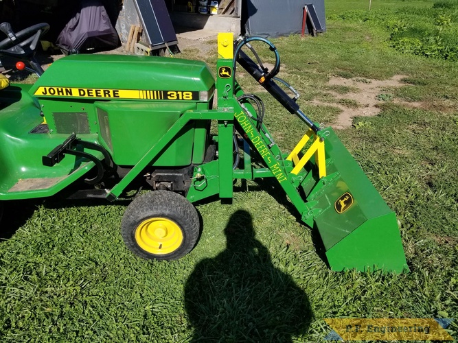 Gene H. from Palm, PA - Pin-on Mini Payloader | Built by Gene H. from Palm, PA for his John Deere 318 - right side view 2