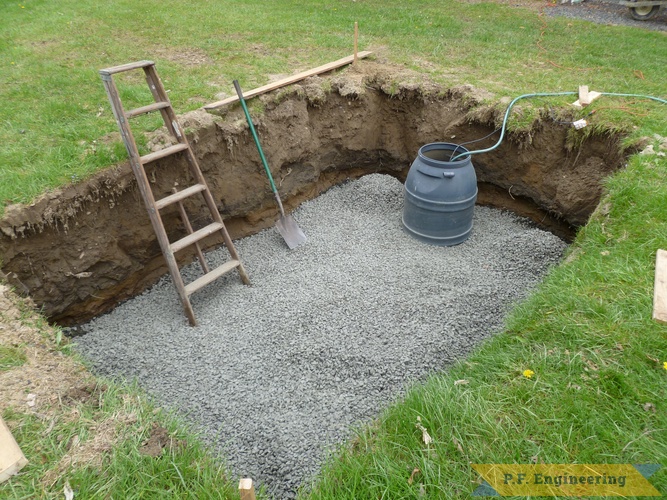 DIY - Palram Greenhouse Project | 8 x 12 hole x 5 ft deep with 12 in. stone and rain barrel.palram 6x10 greenhouse project
