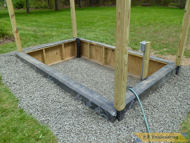 DIY - Palram Greenhouse Project | all filled with stone and ready for inside work.palram 6x10 greenhouse project