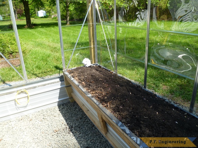 DIY - Palram Greenhouse Project | inside view with walls up.palram 6x10 greenhouse project