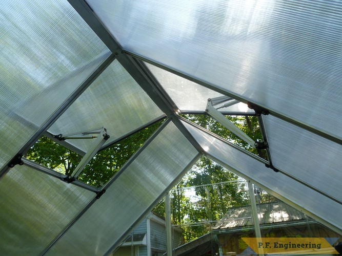 DIY - Palram Greenhouse Project | temperature controlled roof vents.palram 6x10 greenhouse project