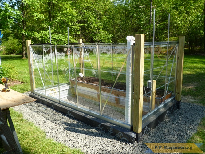 DIY - Palram Greenhouse Project | the hybrid model has clear sides.palram 6x10 greehnouse project