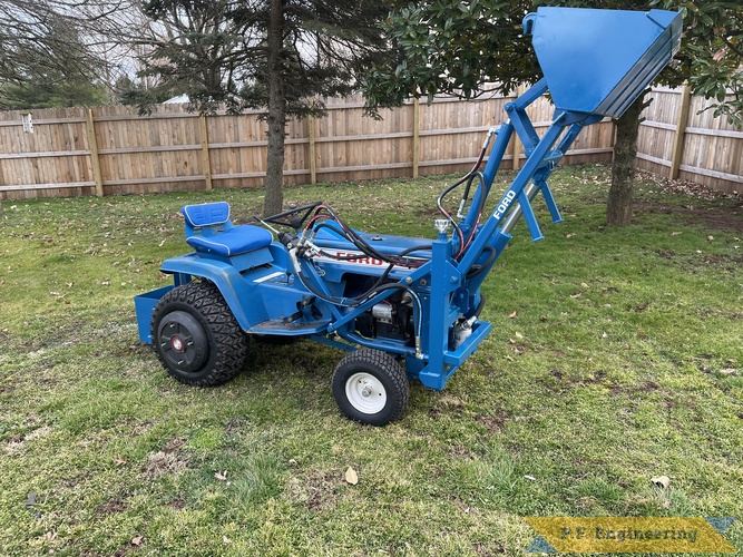 Patrick C. from Collegeville, PA - Ford LGT 145 | Patrick C. Ford LGT 145 pin-on mini payloader raised bucket