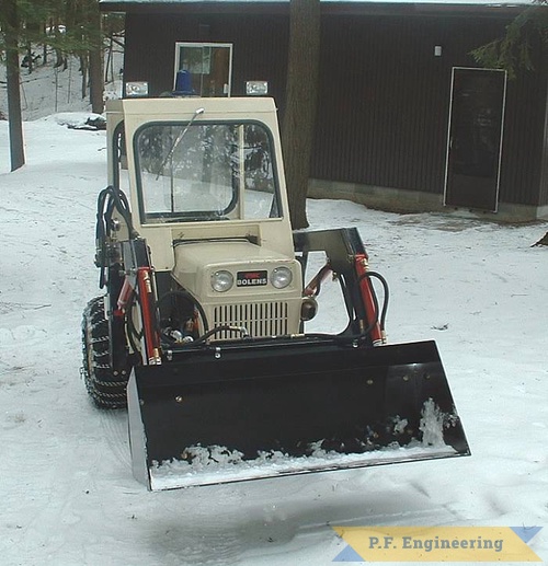 Glenn also uses the Bolens HT-23 front end loader for snow removal duty. i like that there is room to have the cab installed at the same time. | Bolens HT-23 Garden Tractor Loader_1
