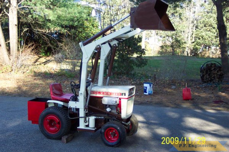 Brian C. in Ansonia, CT built this loader for his Bolens garden tractor, nice work Brian! | Brian's Bolens garden tractor loader project_5
