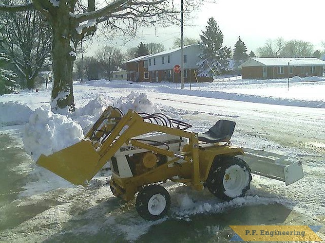 moving some snow at home. great work Jon! | Cub Cadet 149 garden tractor loader_1