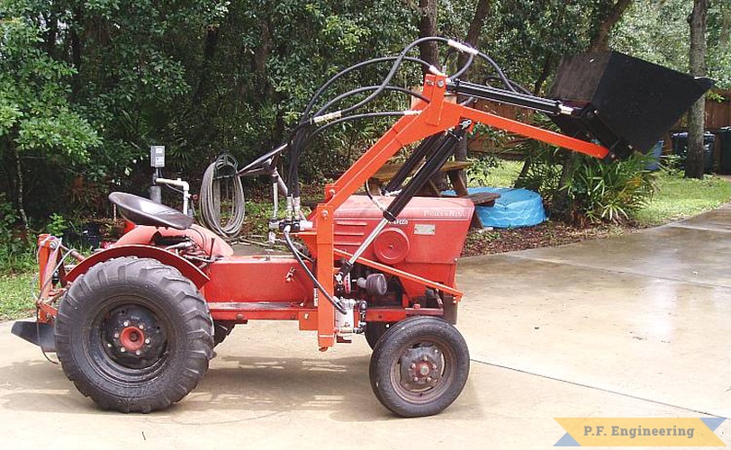 Walter S. in Riverview, FL built this front end loader for his Economy Power King compact tractor. great work Walter! | Economy Power King compact tractor loader_2