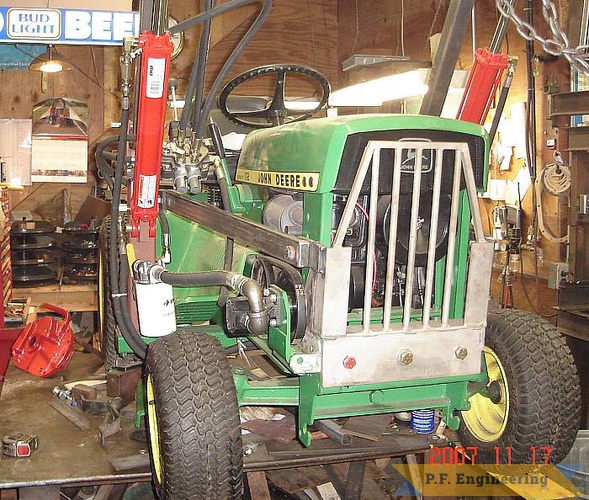 some fabrication work on the table | John Deere 112 Garden Tractor Loader_2