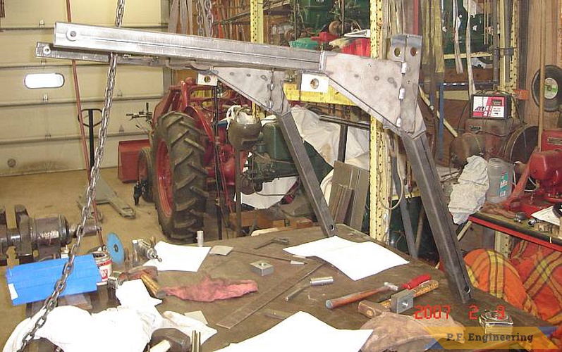some fabrication work on the table | John Deere 112 Garden Tractor Loader_4