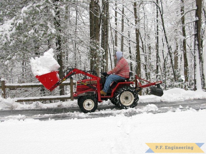 Patrick having some fun in the snow with his Yanmar FX-13D compact tractor loader | Yanmar FX-13D compact tractor loader_3