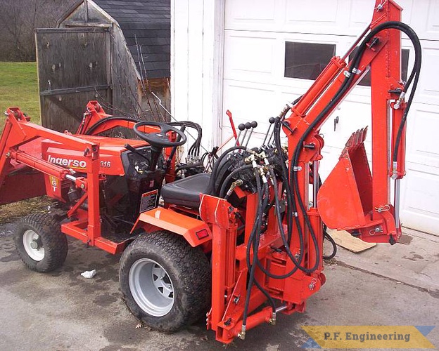 Doug H. from Seneca Falls, NY built this Micro Hoe for his Ingersoll LGT 318 Garden Tractor. nice work Doug! | Ingersoll LGT 318 garden tractor Micro Hoe_2
