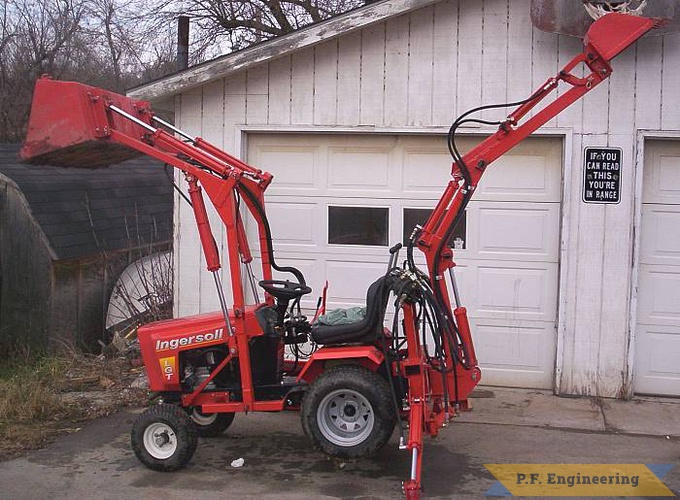 Doug H. from Seneca Falls, NY built this Micro Hoe for his Ingersoll LGT 318 Garden Tractor. nice work Doug! | Ingersoll LGT 318 garden tractor Micro Hoe_3