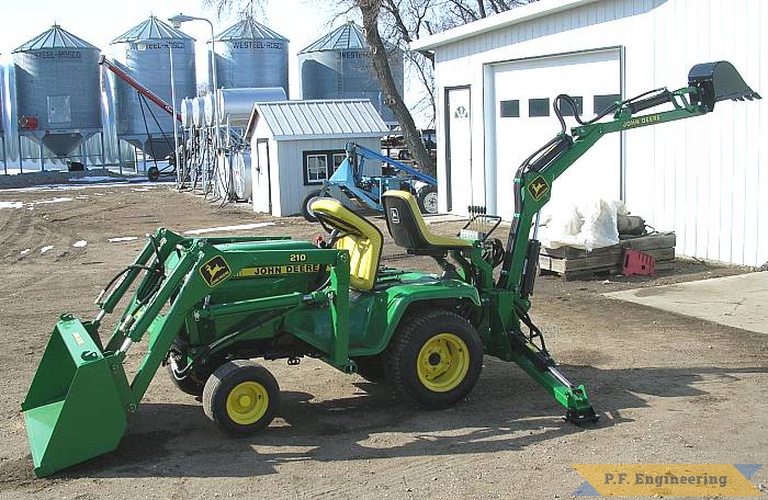 great work on the Loader and Micro Hoe, Blair! | John Deere 322 garden tractor Micro Hoe_2