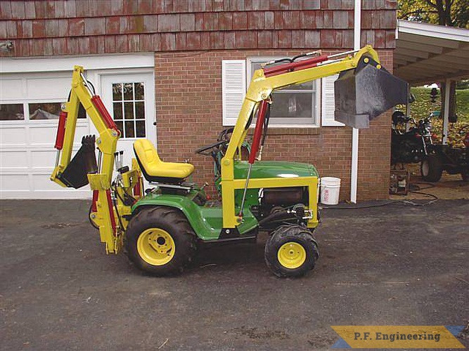 Jeff B. in Luray, VA built this Micro Hoe for his John Deere 430 Garden Tractor. great work Jeff! | John Deere 430 garden tractor Micro Hoe_2