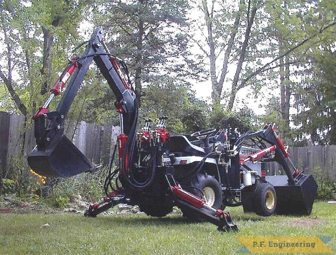 Hank R. from Eden Prairie, MN built this Micro Hoe (and loader) for his Sears Craftsman GT-5000 garden tractor | Sears Craftsman GT-5000 garden tractor Micro Hoe_2