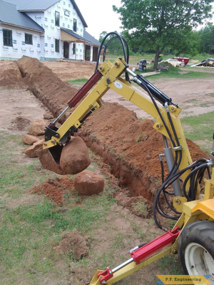 Jesse D., cub cadet1450 micro hoe trenching Coloma, WI
