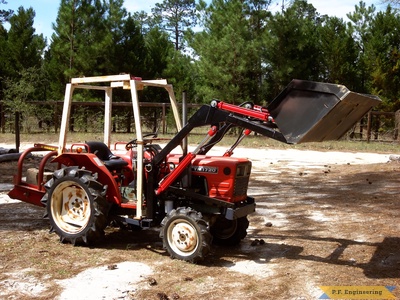 Yanmar YM1720D by Sam D. in Camden, S.C. with p.f.engineering front end loader bucket lifted