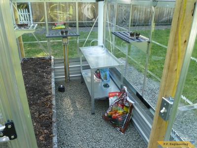 almost finished.palram 6x10 greenhouse project