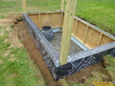 backfilling with soil. palram 6 x 10 greenhouse project
