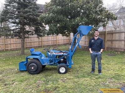 Patrick C. from Collegeville PA and his Ford LGT 145 pin-on mini payloader