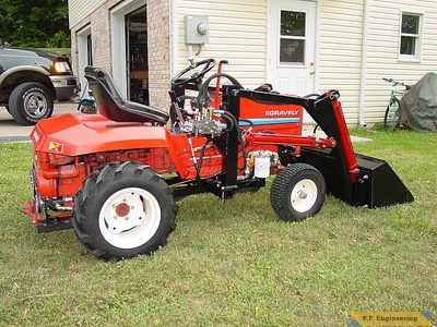 Gravely 8122 garden tractor loader_1