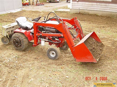 Wheel Horse 310-8 garden tractor loader_4