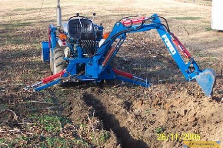 Ford 1100 compact tractor Micro Hoe_1
