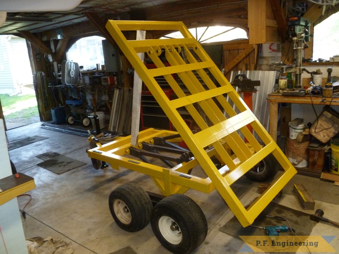 Photograph of the Scissor-lift Dump Trailer prototype, 7 Oct 2021