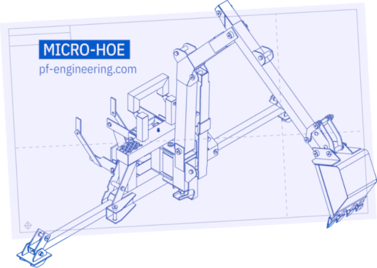 A second picture of P.F. Engineering's Micro Hoe Build plans